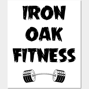 Iron Oak Fitness Wood Logo Posters and Art
